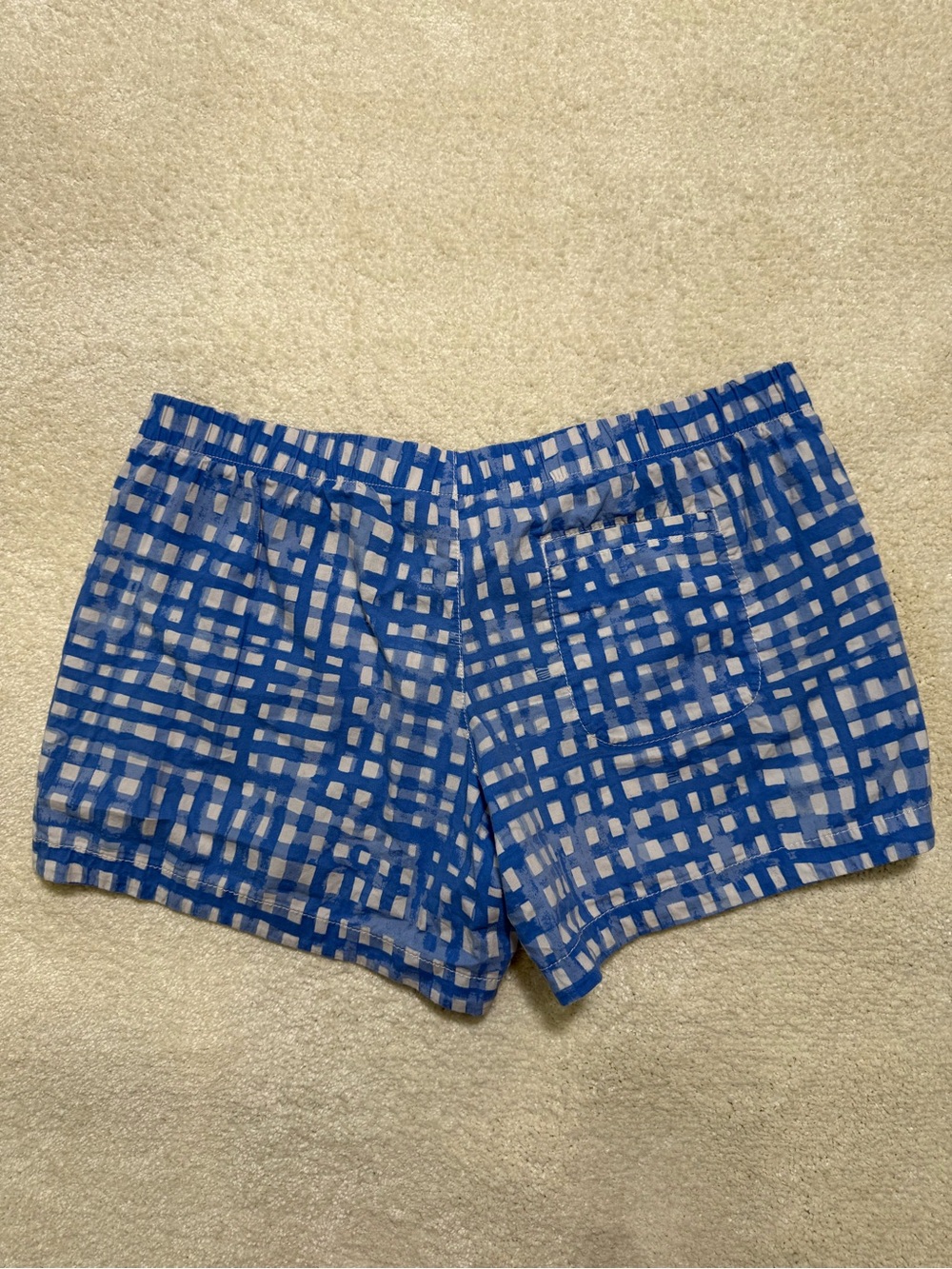 Lilly Pulitzer Ocean View Gingham Plaid White Bennet Blue Feelin Beachy Shorts - Picture 3 of 11